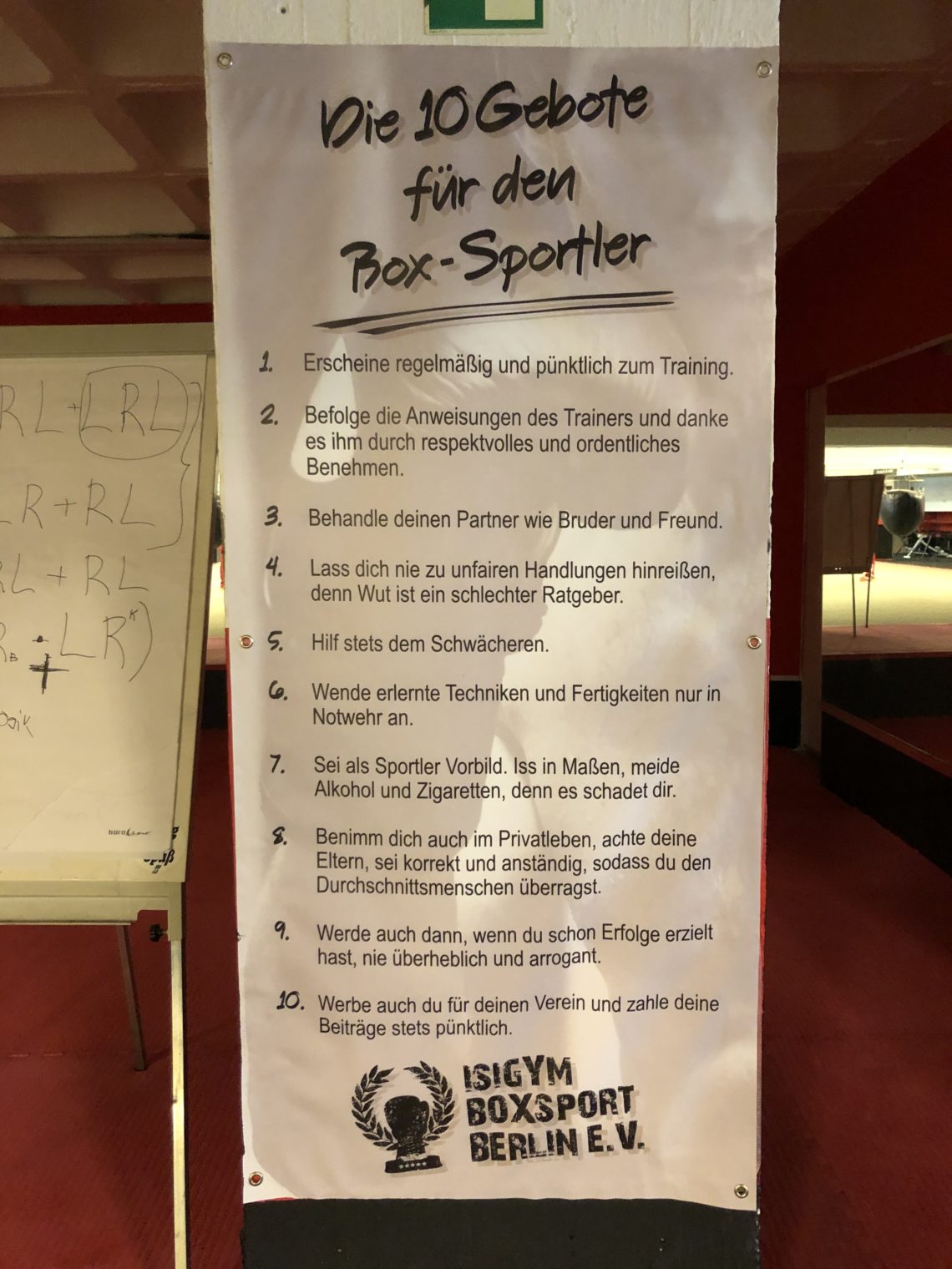 Verhaltensregeln im Isigym Boxsport Verein